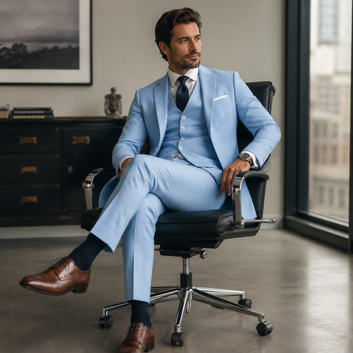 The Miseno Men’s Elegant Suit Set – Blazer Waistcoat Trousers