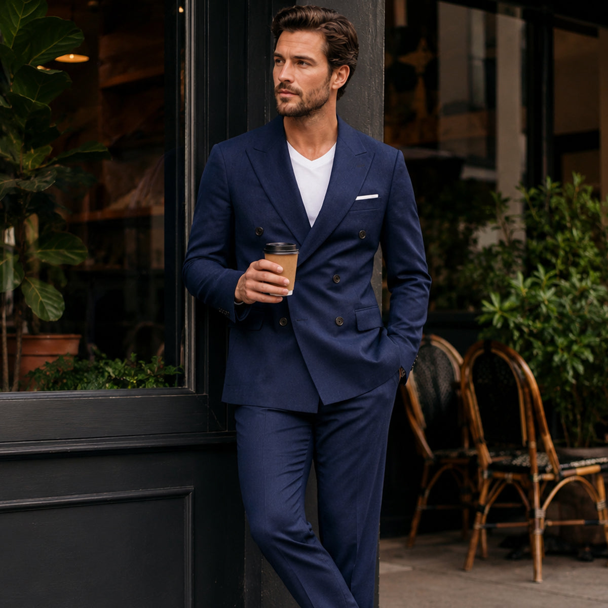 The Caldwell Men’s Lightweight Slim Fit Blazer Suit