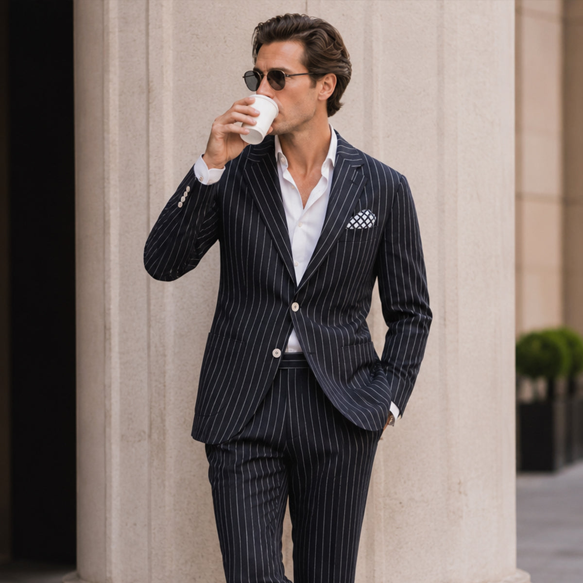 The Orvieto Men’s Striped Lightweight Linen Blend Blazer
