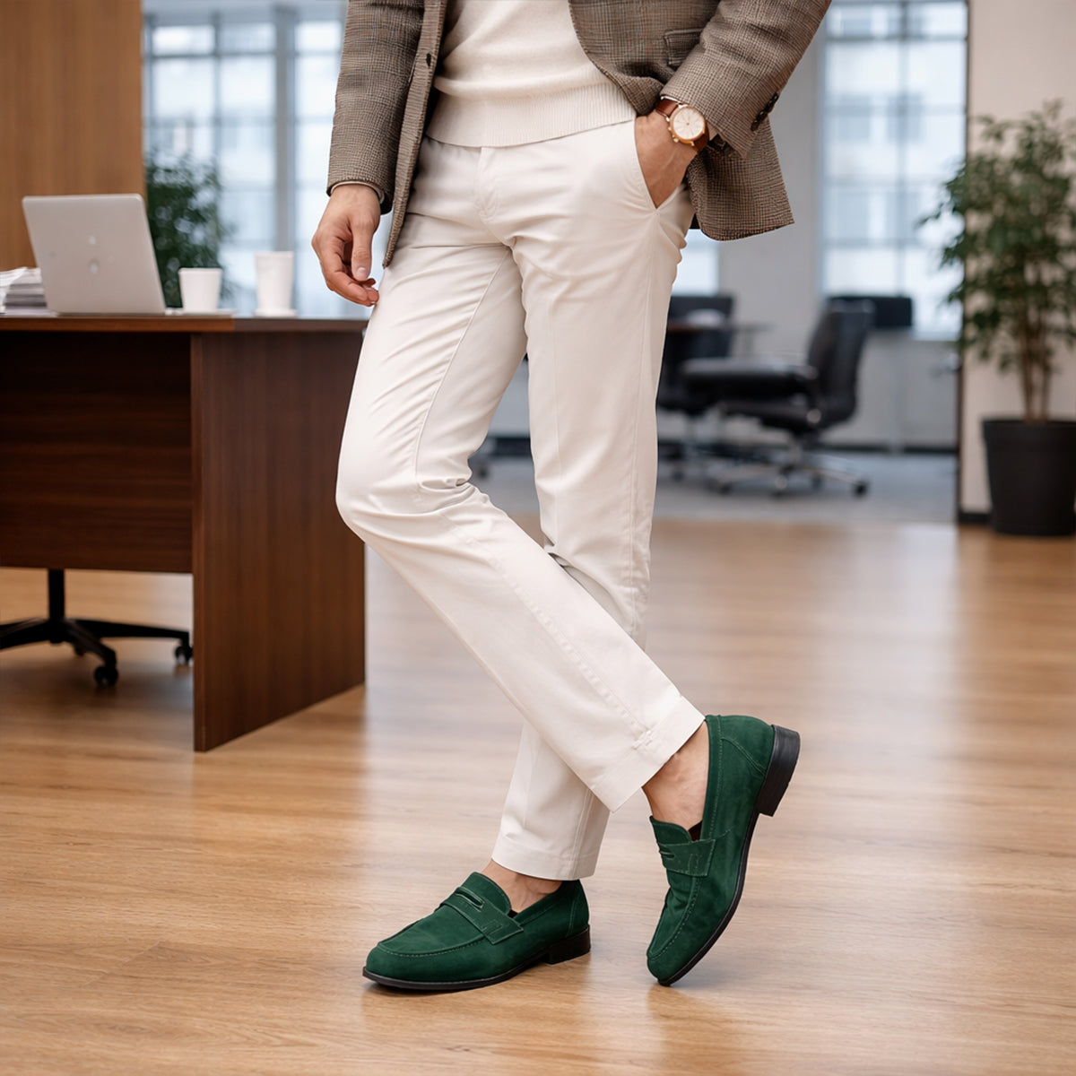 The Asciano Men’s Classic Suede Loafers