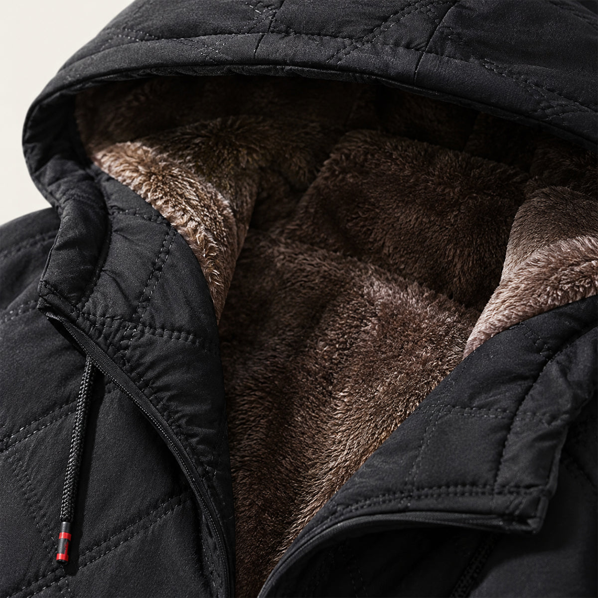 Coatbridge Men's Quilted Puffer Jacket with Fleece Lining for Winter