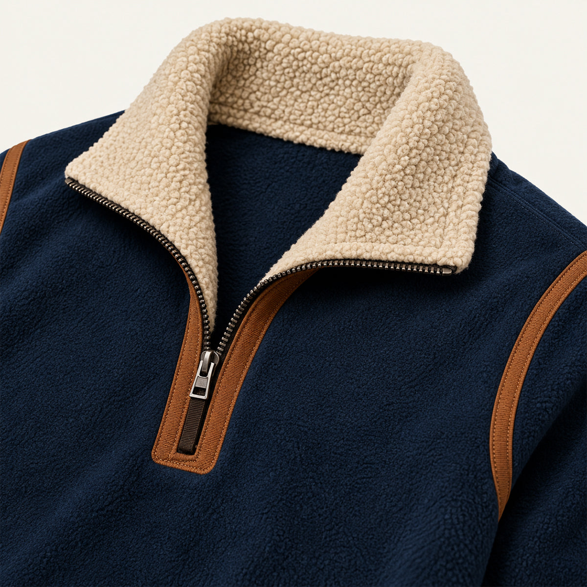 Pinehaven Men's Classic Sherpa-Lined Quarter Zip Sweater