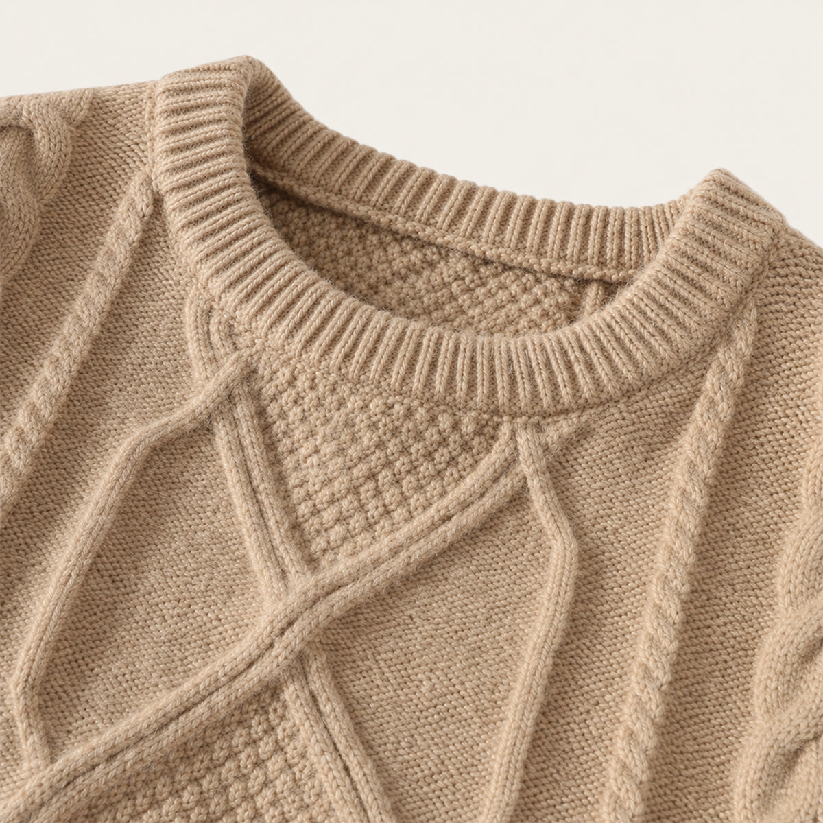 Men’s Warm Chunky Fisherman Cable Knit Winter Jumper