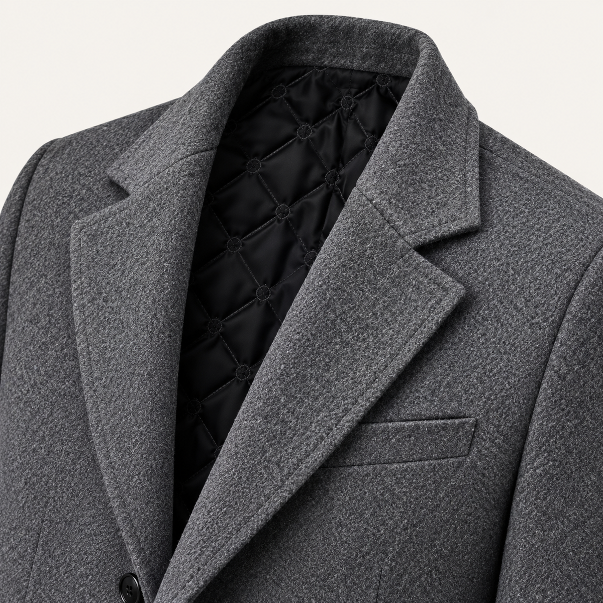 The Cartmel Men's Extra Long Wool Business Overcoat