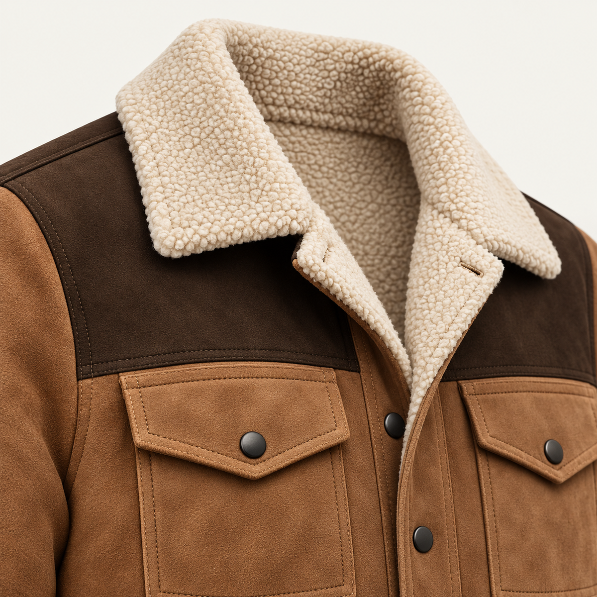 Crestview Men's Vintage Shearling-Lined Winter Jacket for Ultimate Warmth