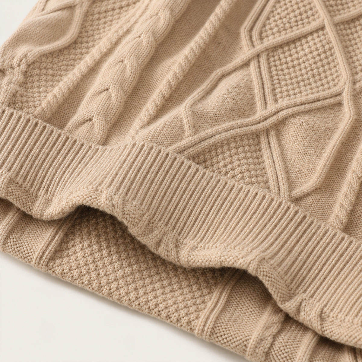 Men’s Warm Chunky Fisherman Cable Knit Winter Jumper