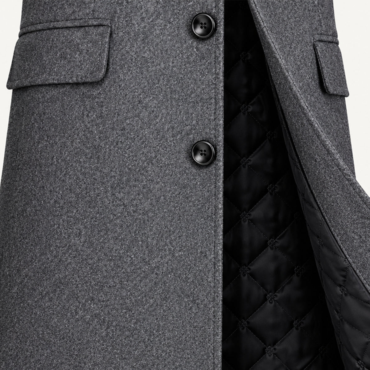 The Cartmel Men's Extra Long Wool Business Overcoat
