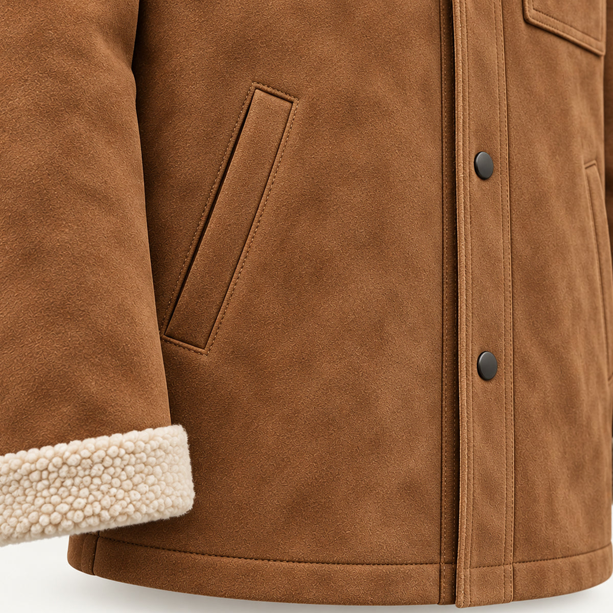 Crestview Men's Vintage Shearling-Lined Winter Jacket for Ultimate Warmth