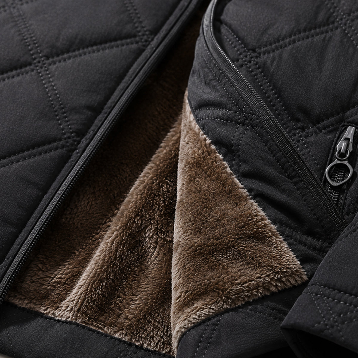 Coatbridge Men's Quilted Puffer Jacket with Fleece Lining for Winter