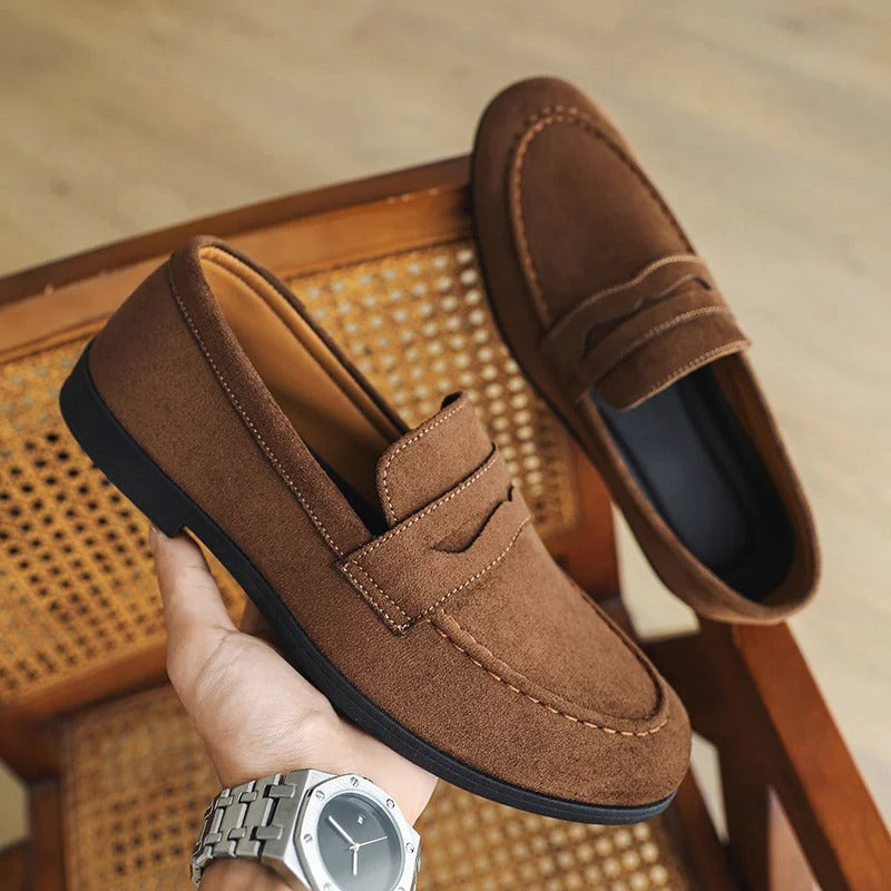 Men’s Suede Moccasin Loafers – Slip On Shoes