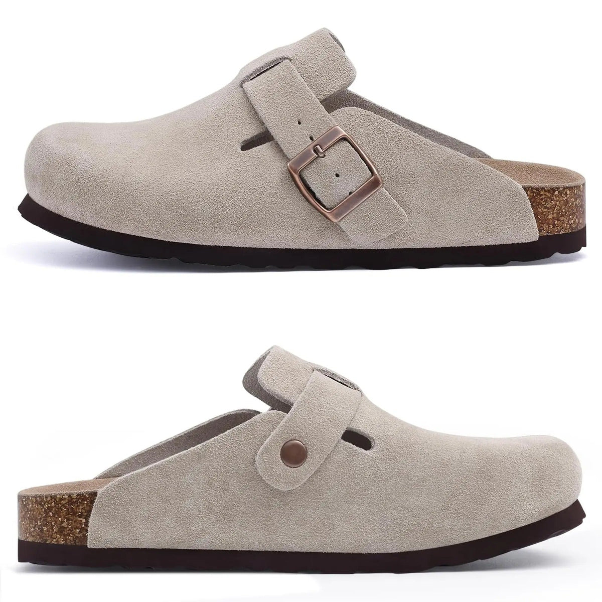 The Glenmoor Men's Contoured Cork Buckle Clogs