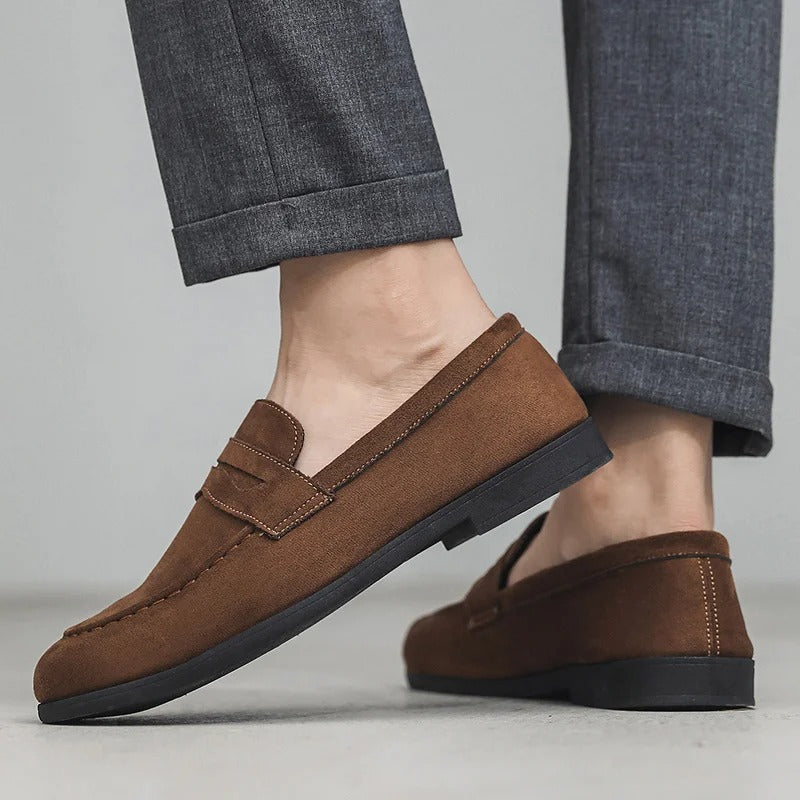 Men’s Suede Moccasin Loafers – Slip On Shoes