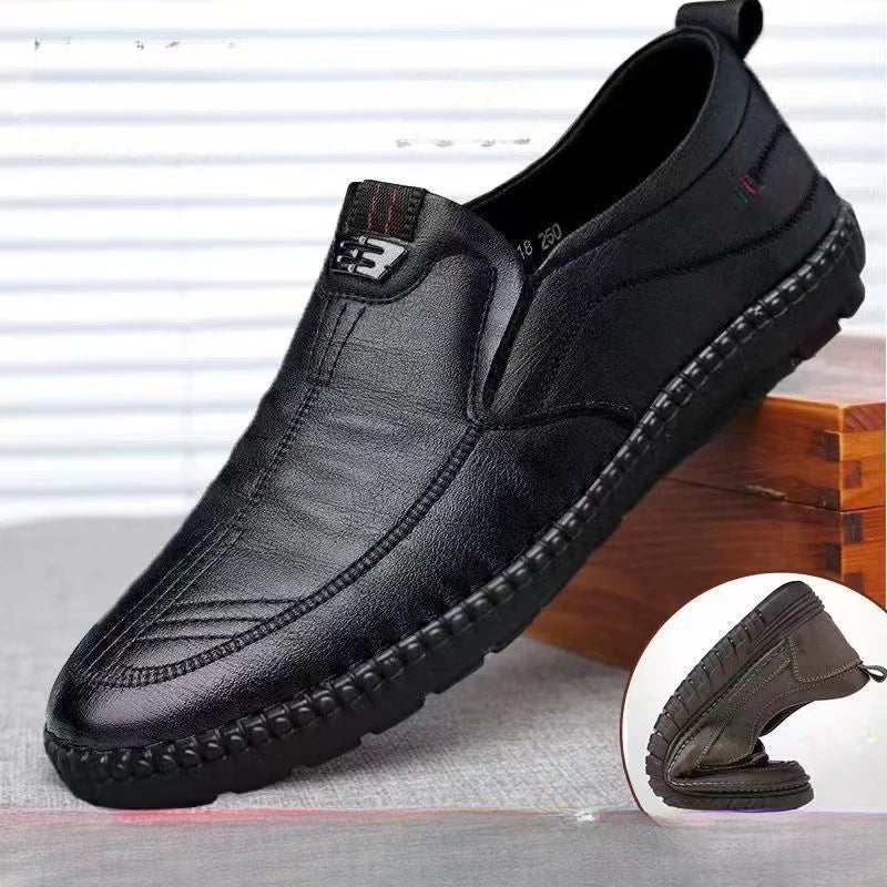 The Netherby Men's Leather Slip On Walking Loafers