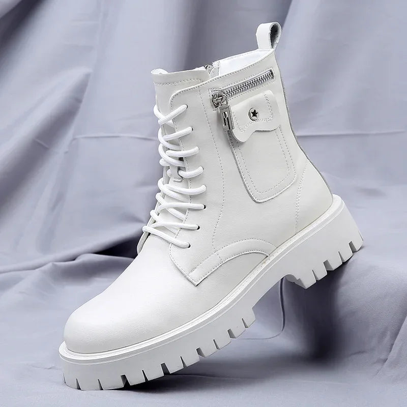 The Salcombe Men's Chunky Lace Up Combat Boots