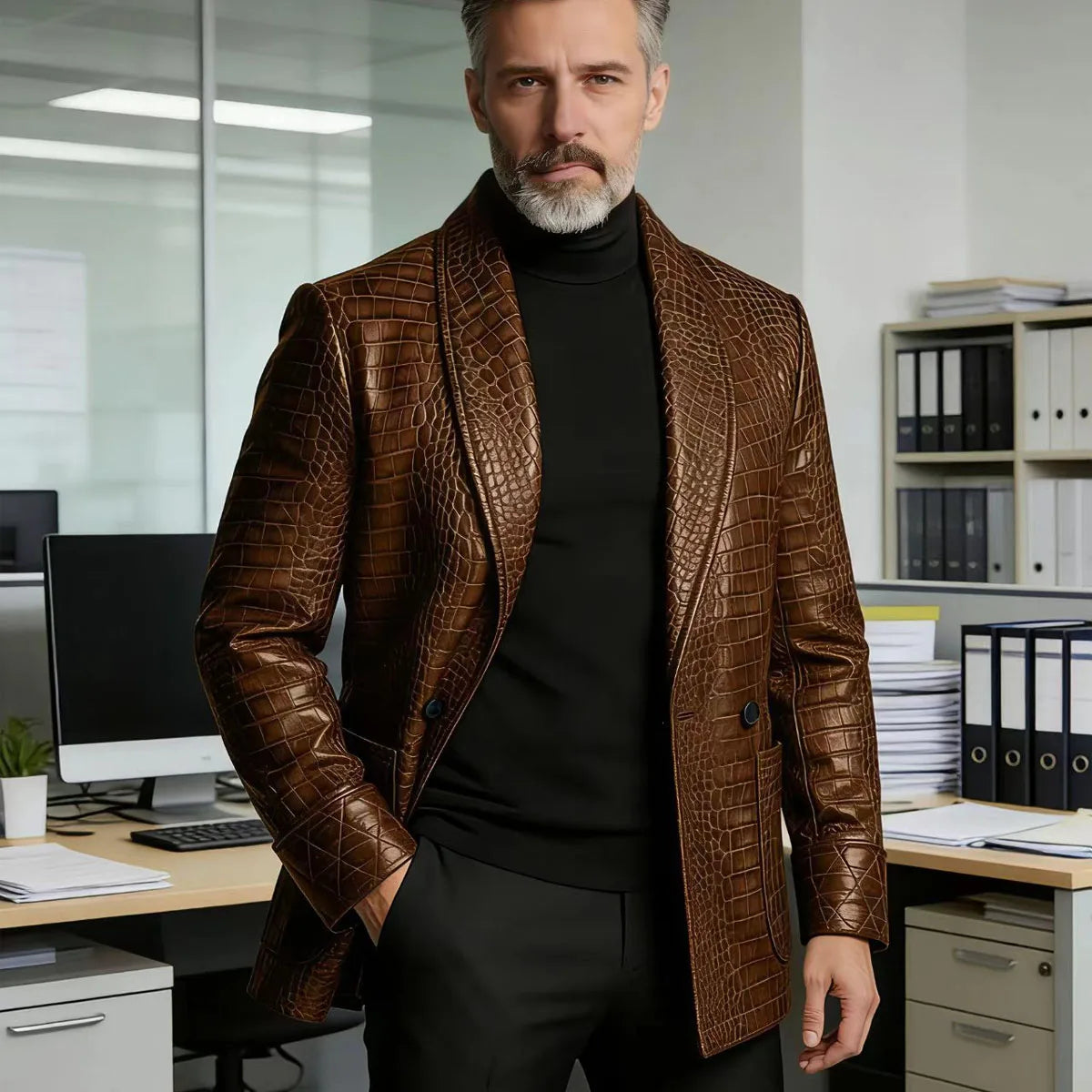 The Oakmere Men's Embossed Slim Fit Blazer