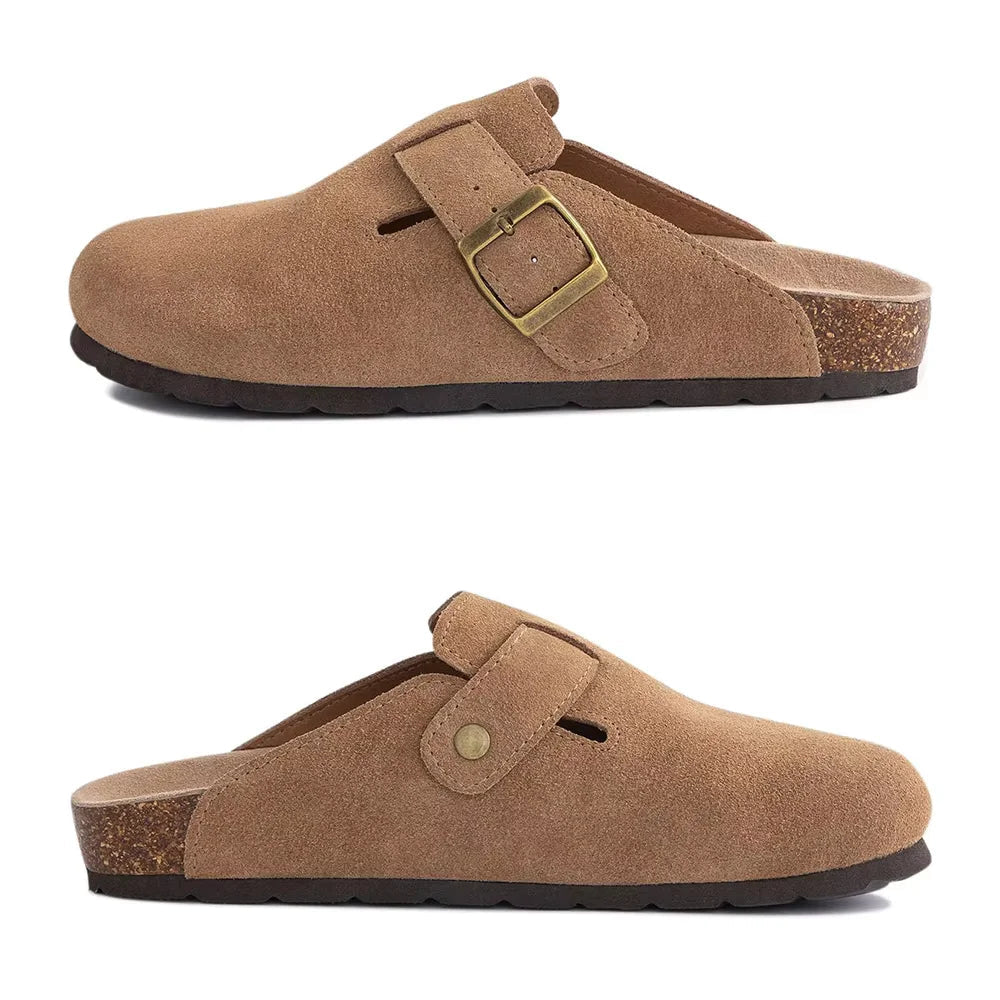 The Hartswell Men's Suede Cork Buckle Clogs