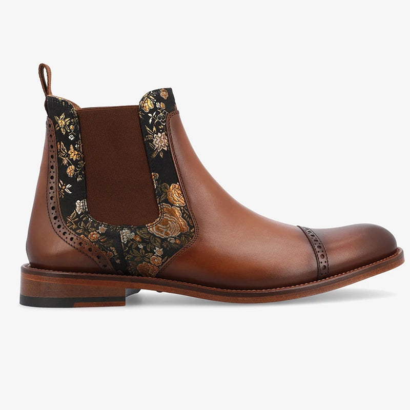 The Sedbergh Men's Embroidered Elastic Chelsea Boots