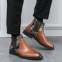 The Sedbergh Men's Embroidered Elastic Chelsea Boots