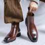 The Tenby Men's Pointed Toe Leather Chelsea Boots