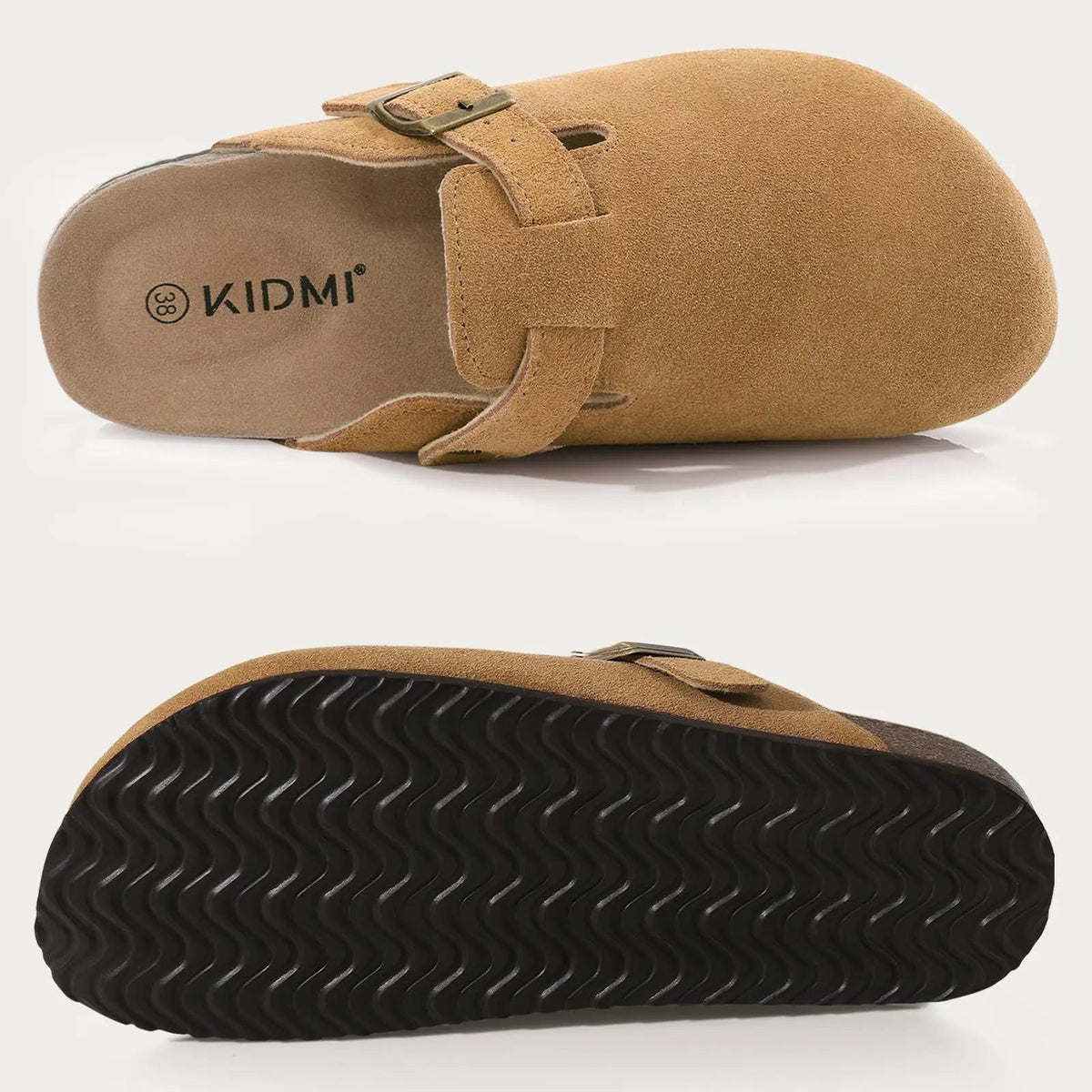 The Hartswell Men's Suede Cork Buckle Clogs