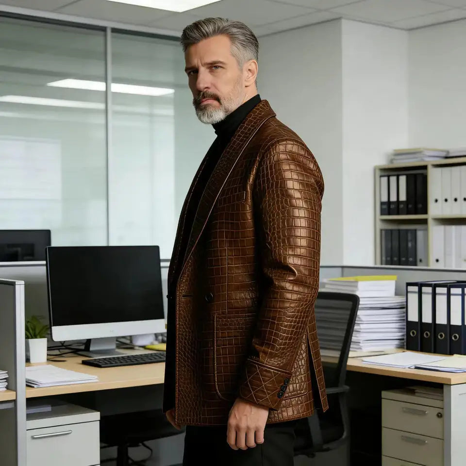The Oakmere Men's Embossed Slim Fit Blazer