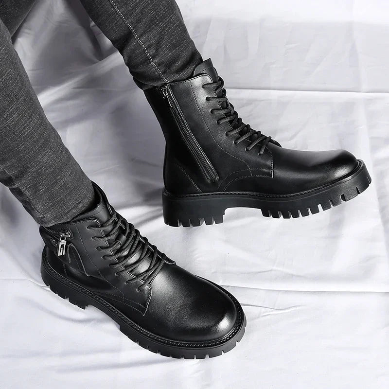 The Salcombe Men's Chunky Lace Up Combat Boots