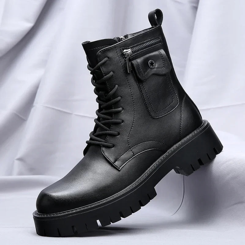 The Salcombe Men's Chunky Lace Up Combat Boots