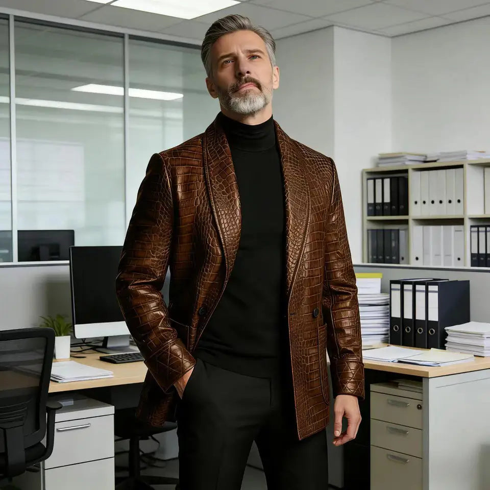 The Oakmere Men's Embossed Slim Fit Blazer