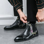 The Sedbergh Men's Embroidered Elastic Chelsea Boots