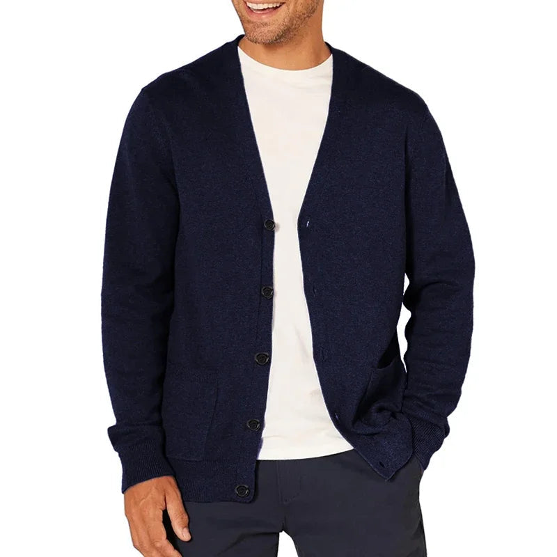 The Lyndhurst Men's Classic V Neck Button Cardigan