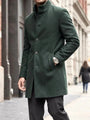 The Ripon Men's Stand Collar Single Breasted Overcoat