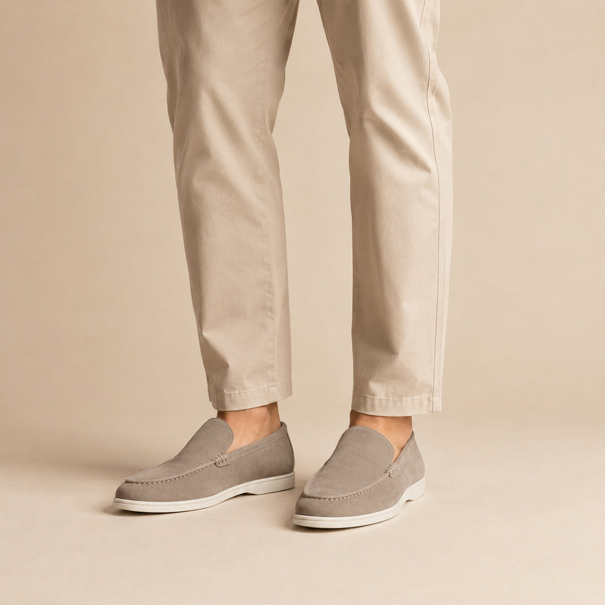 The Hepburn Men’s Casual Suede Loafers with Rubber Sole