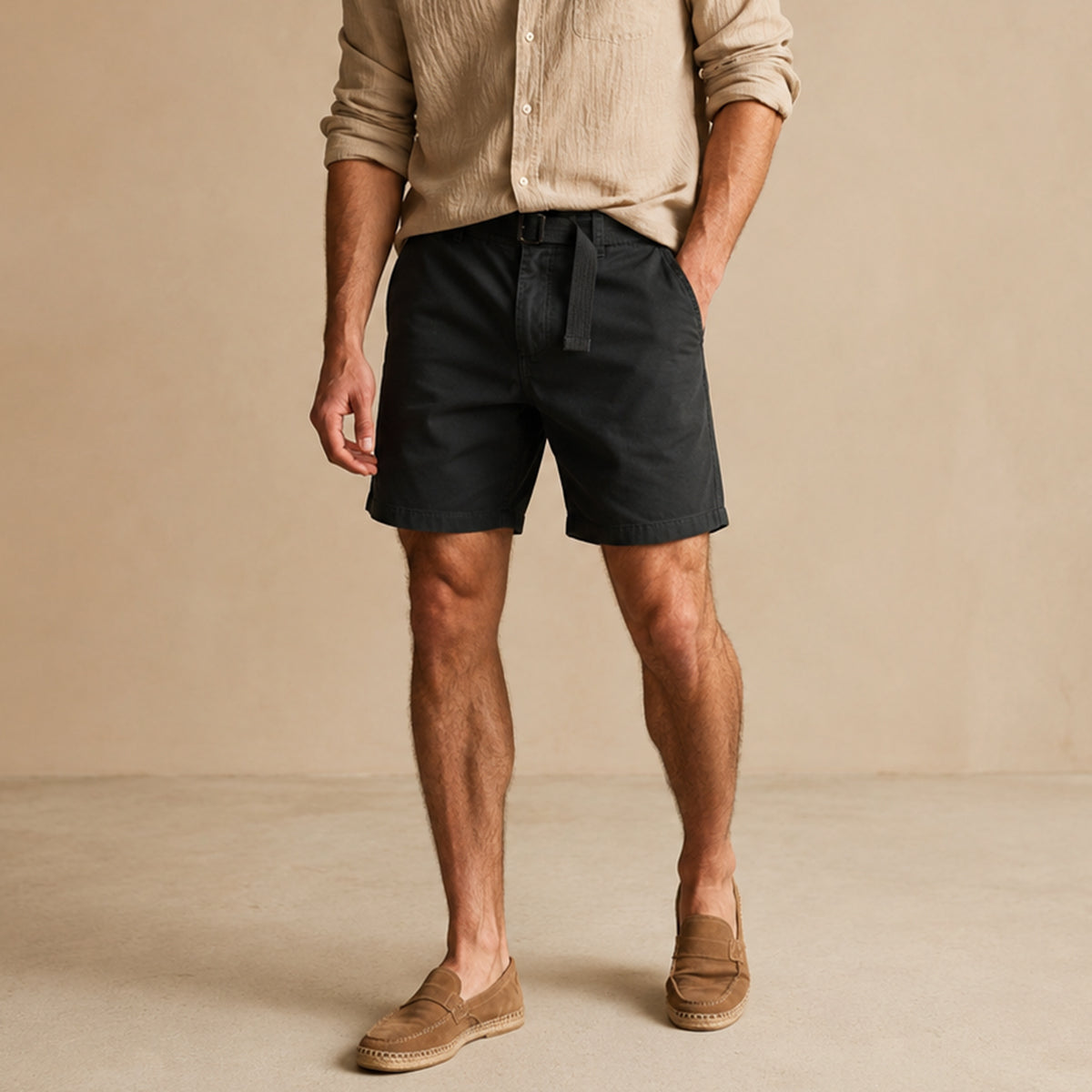 The Positano Men’s Cotton Relaxed Fit Casual Shorts
