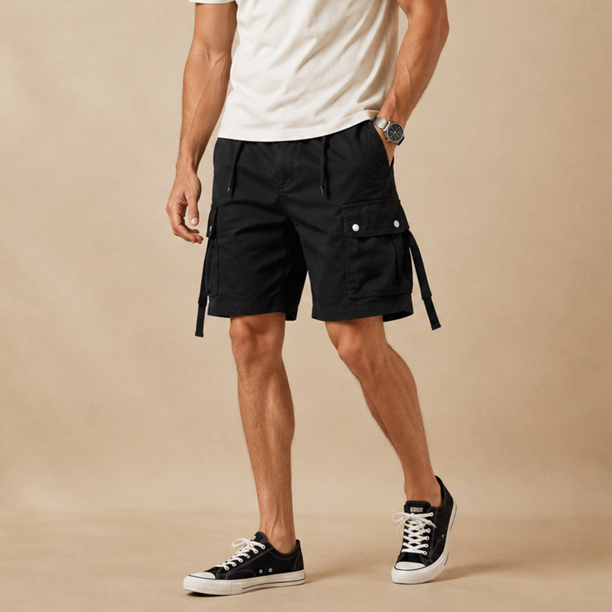The Durham Men’s Utility Cargo Shorts with Multi Side Pockets