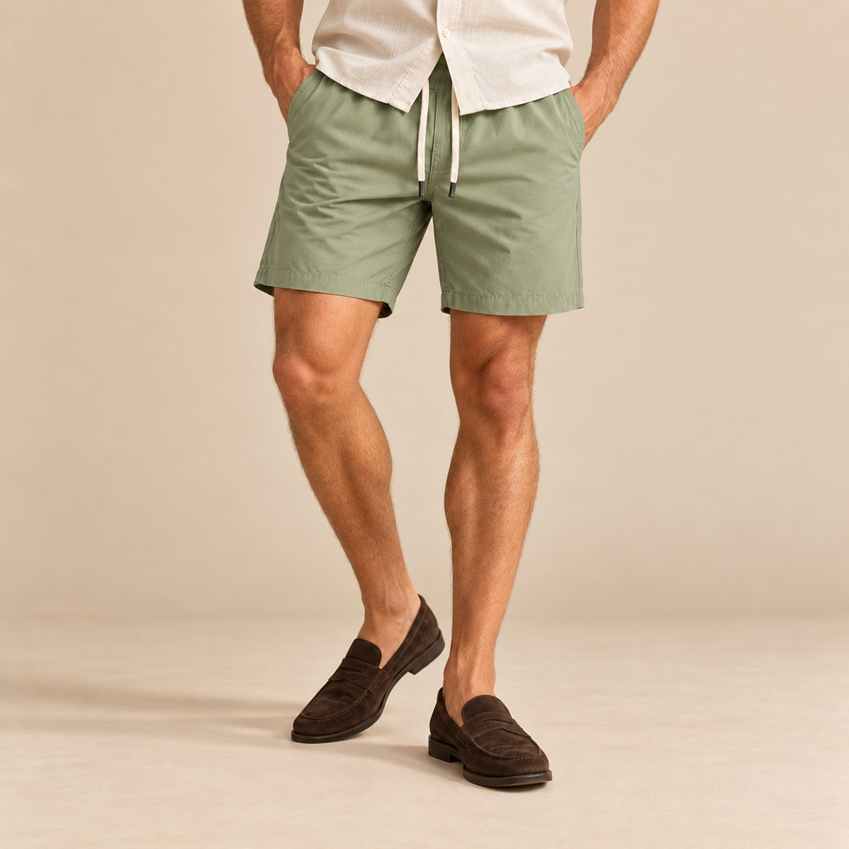 The Ravello Men’s Elastic Waist Casual Sports Shorts