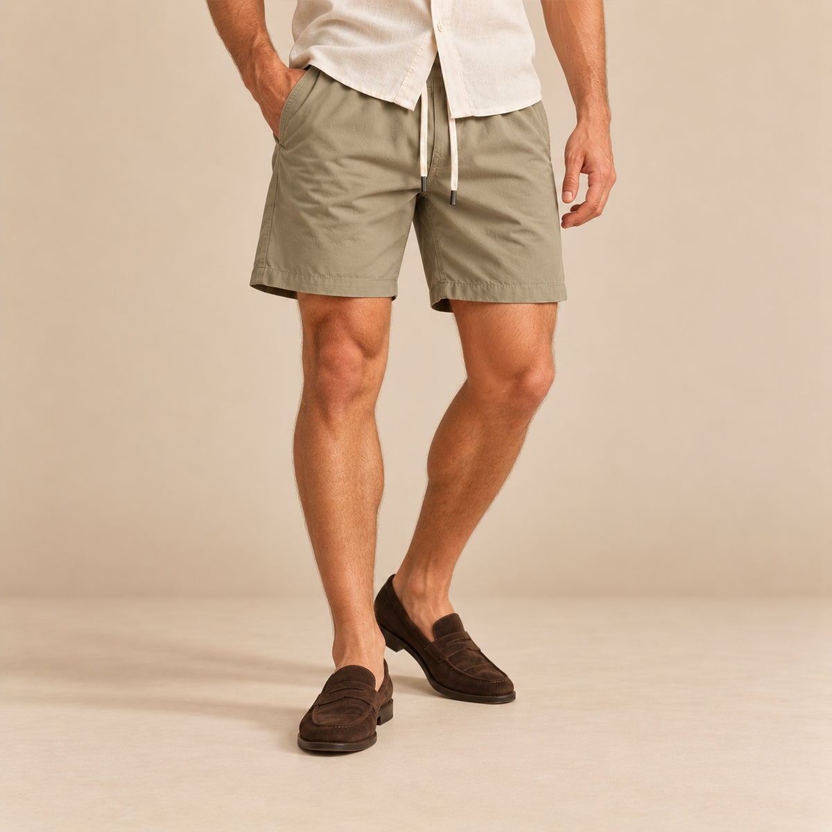The Ravello Men’s Elastic Waist Casual Sports Shorts