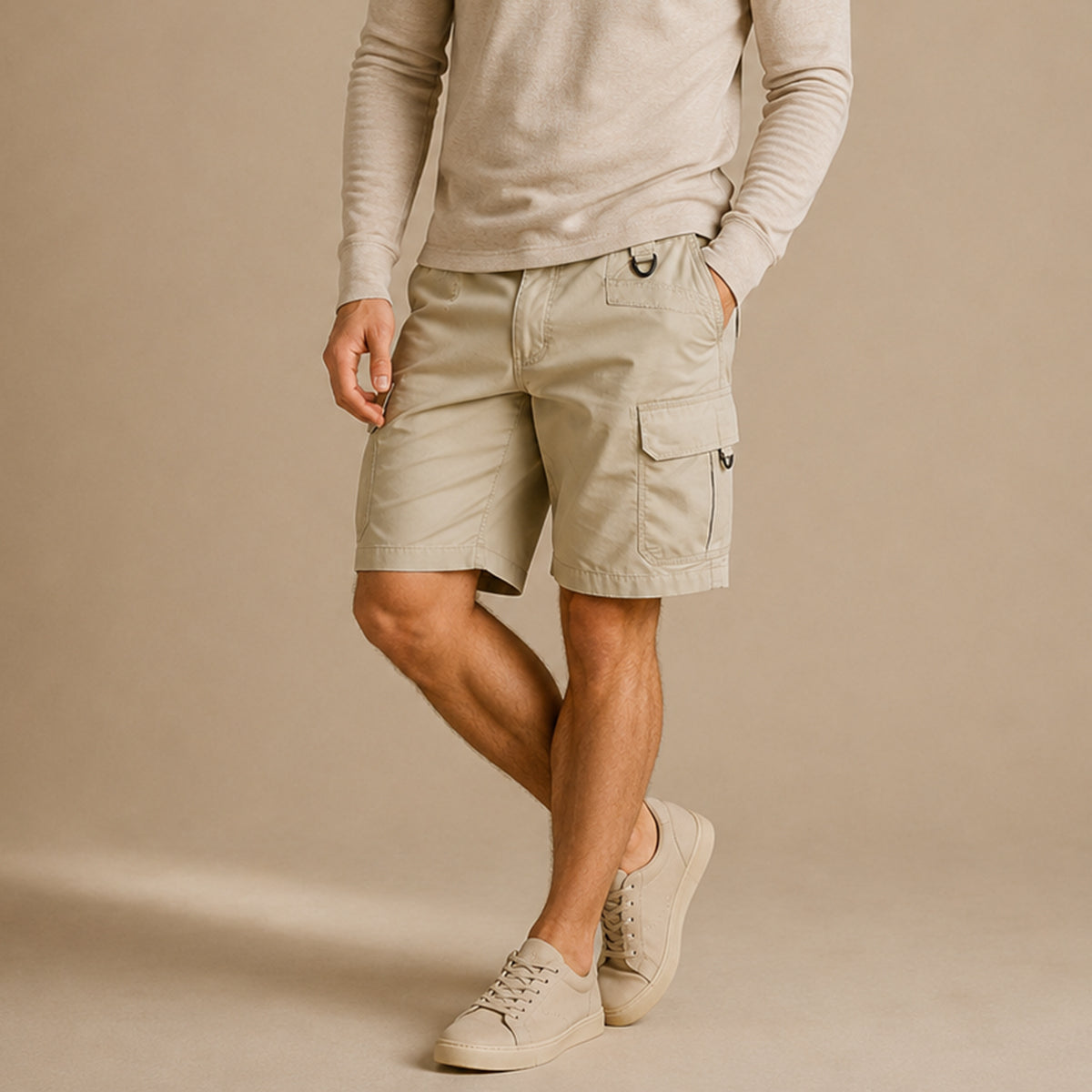 The Cambridge Mens' Trendy Cotton Cargo Shorts