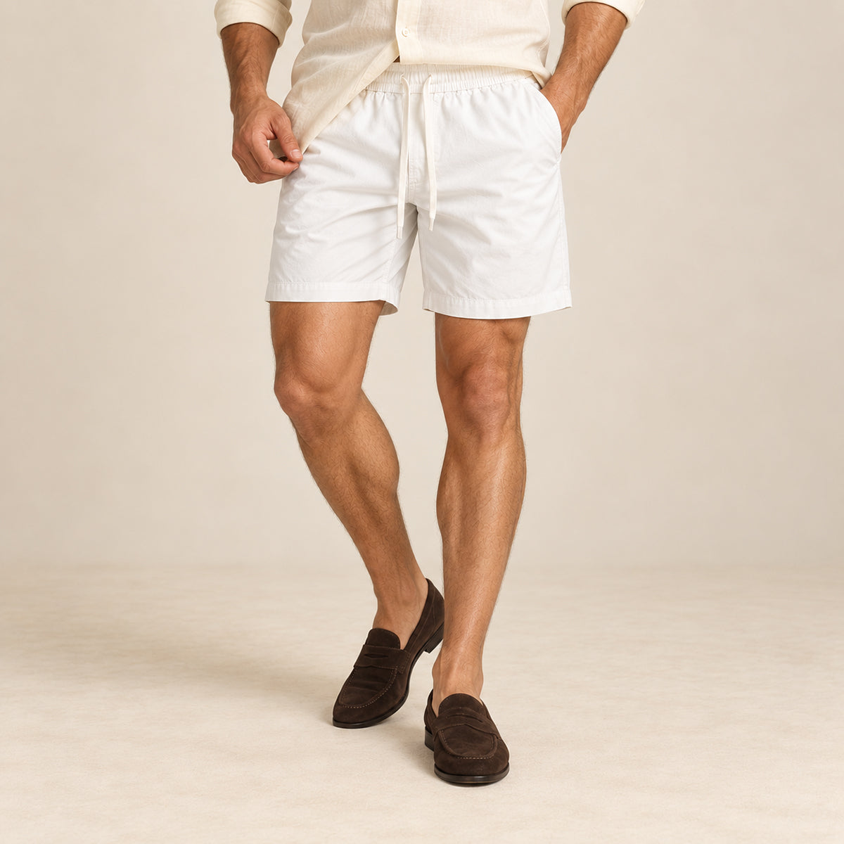 The Ravello Men’s Elastic Waist Casual Sports Shorts