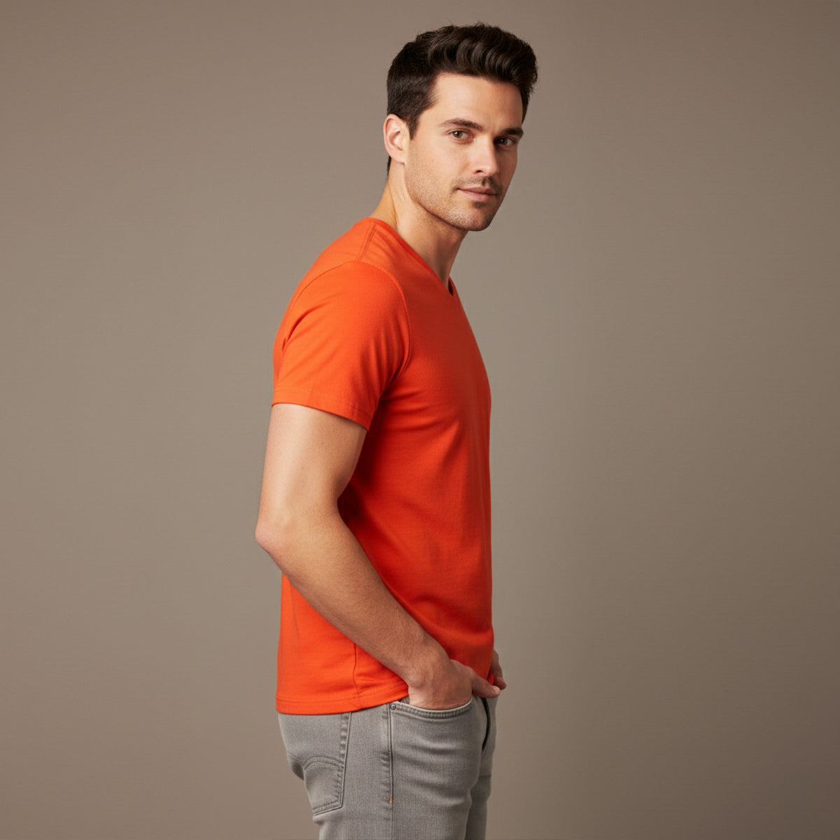 Men’s V Neck T Shirt – Casual Slim Fit Summer Cotton Tee