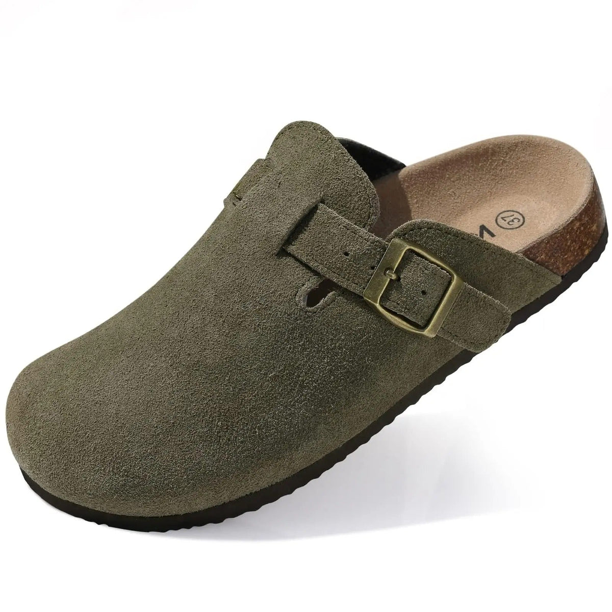 The Glenmoor Men's Contoured Cork Buckle Clogs