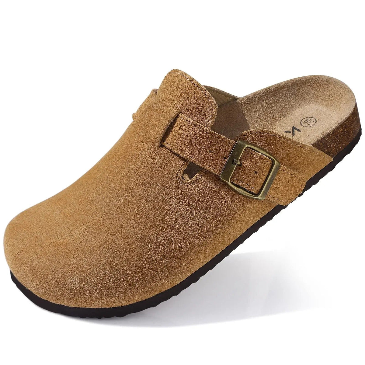 The Glenmoor Men's Contoured Cork Buckle Clogs