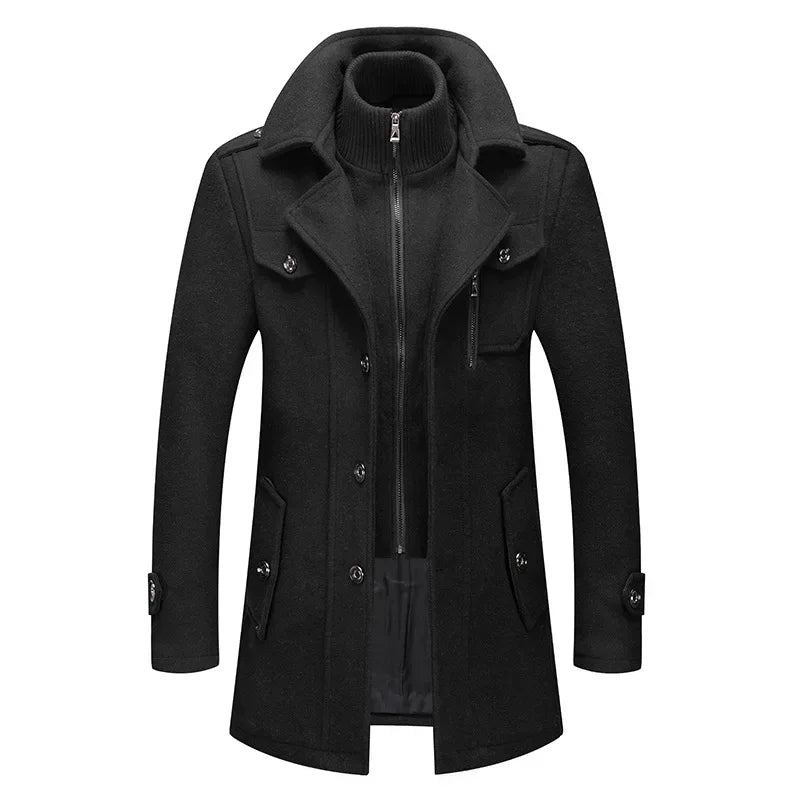 The Moffat Men's Longline Slim Wool Blend Overcoat