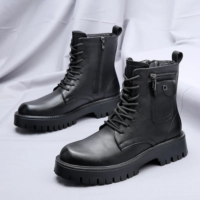 The Salcombe Men's Chunky Lace Up Combat Boots