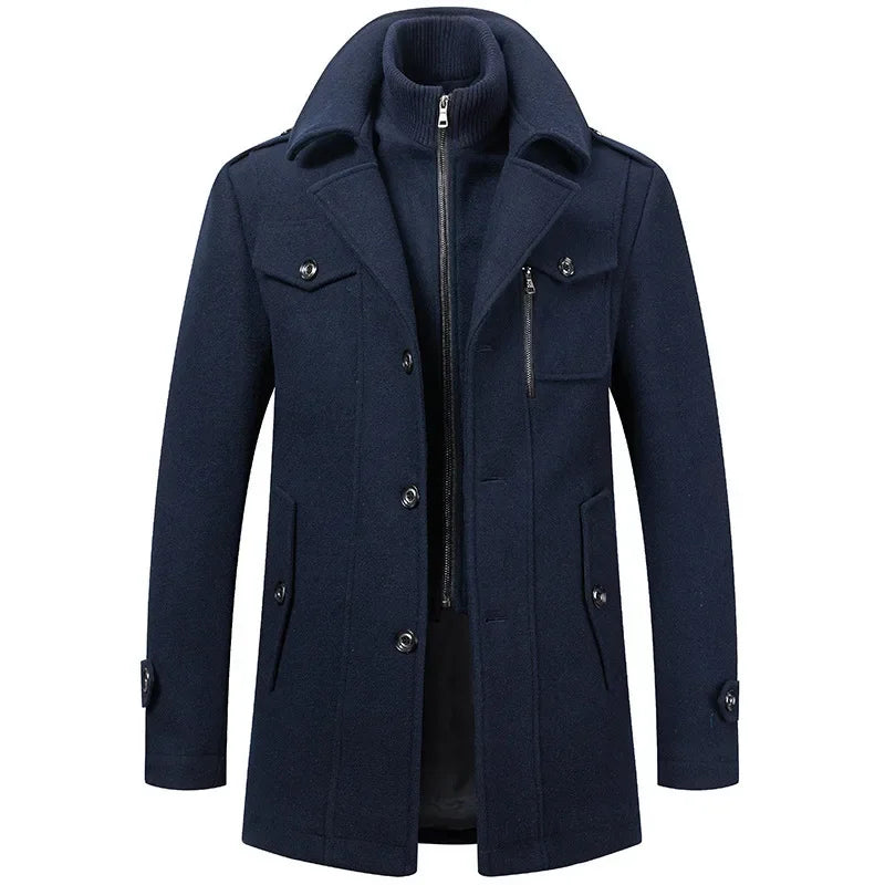 The Moffat Men's Longline Slim Wool Blend Overcoat