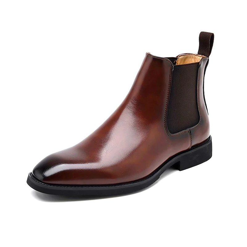 The Tenby Men's Pointed Toe Leather Chelsea Boots