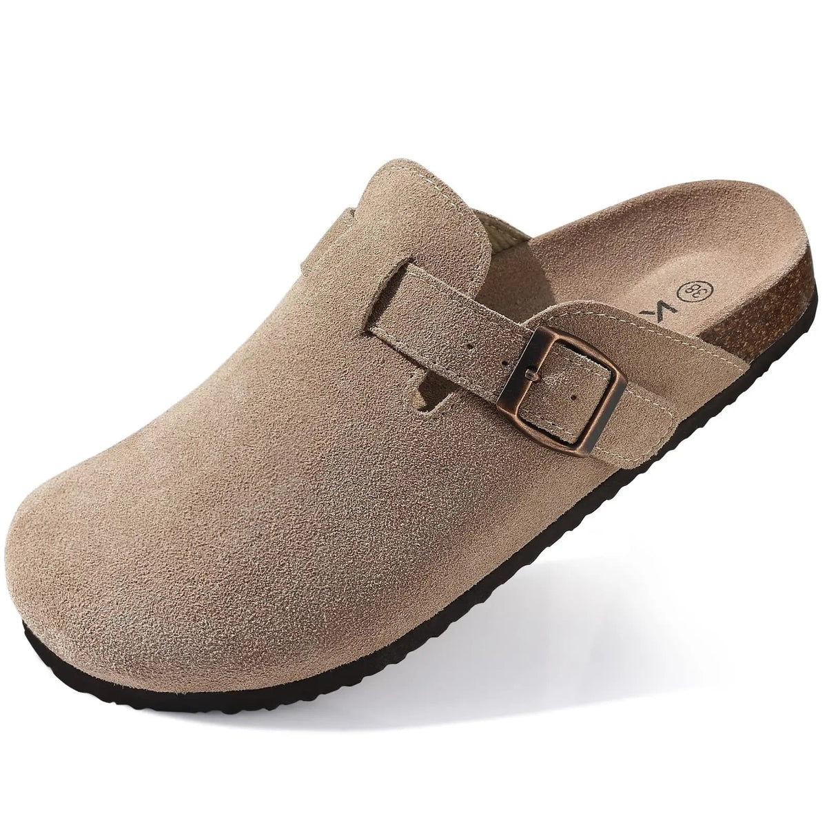 The Hartswell Men's Suede Cork Buckle Clogs