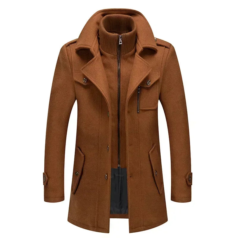 The Moffat Men's Longline Slim Wool Blend Overcoat