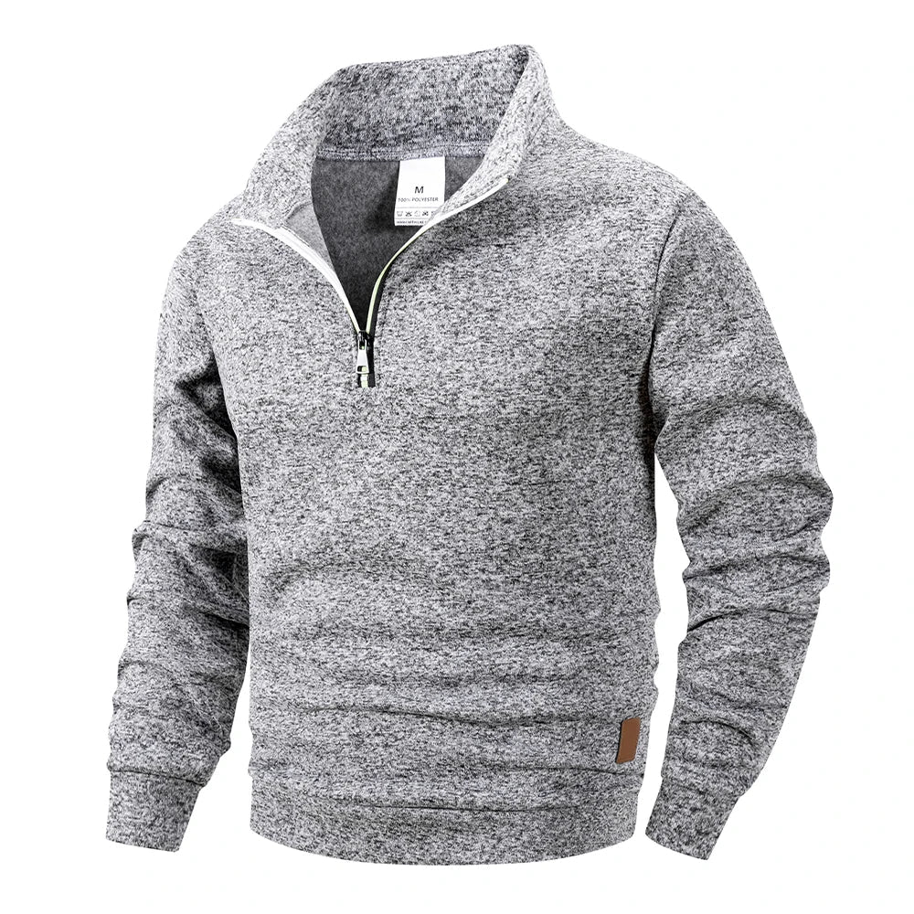 The Helmsley Men's Stand Collar Knit Jumper