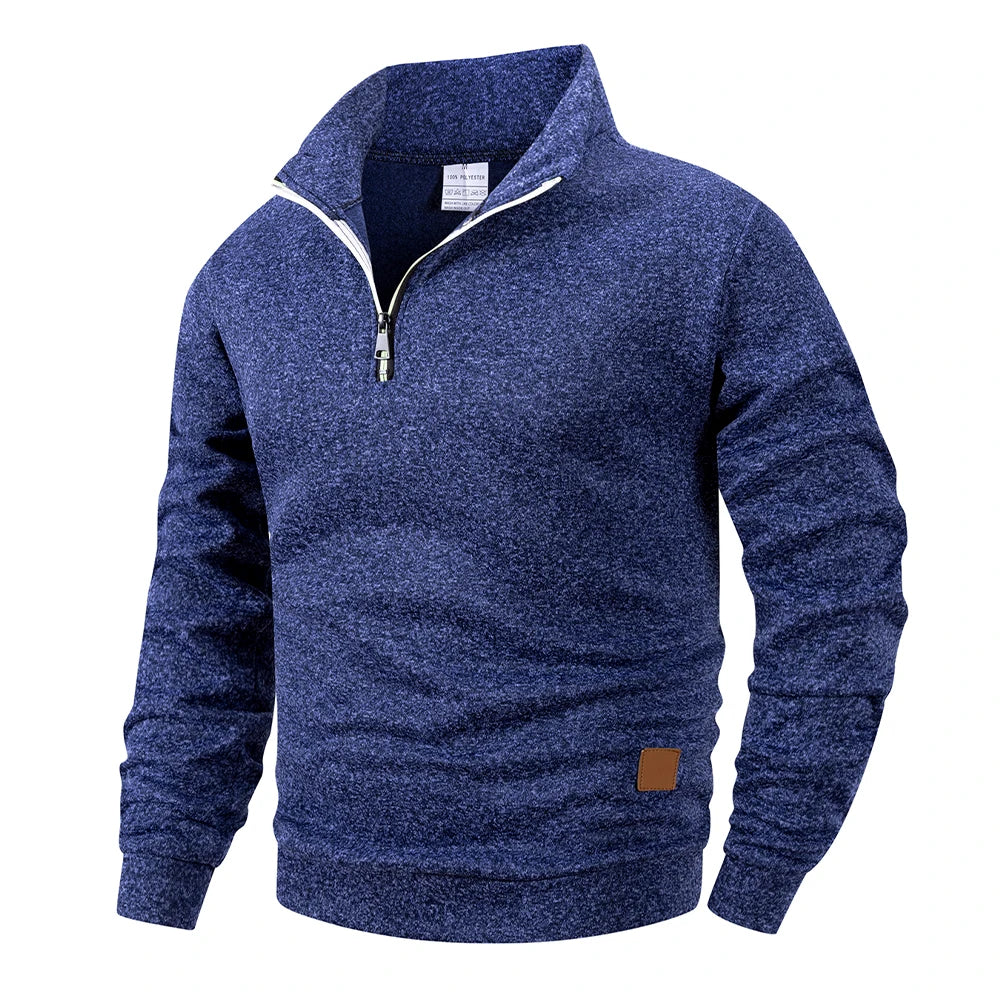 The Helmsley Men's Stand Collar Knit Jumper