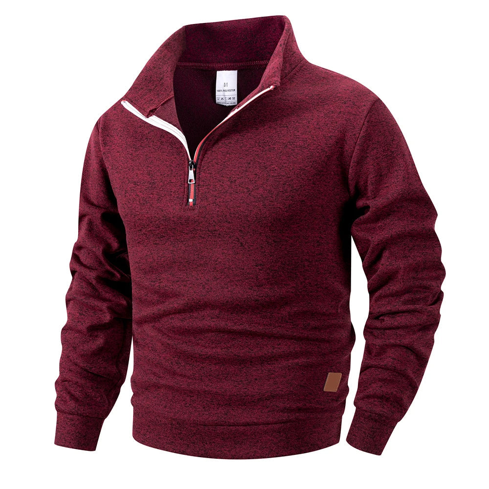 The Helmsley Men's Stand Collar Knit Jumper
